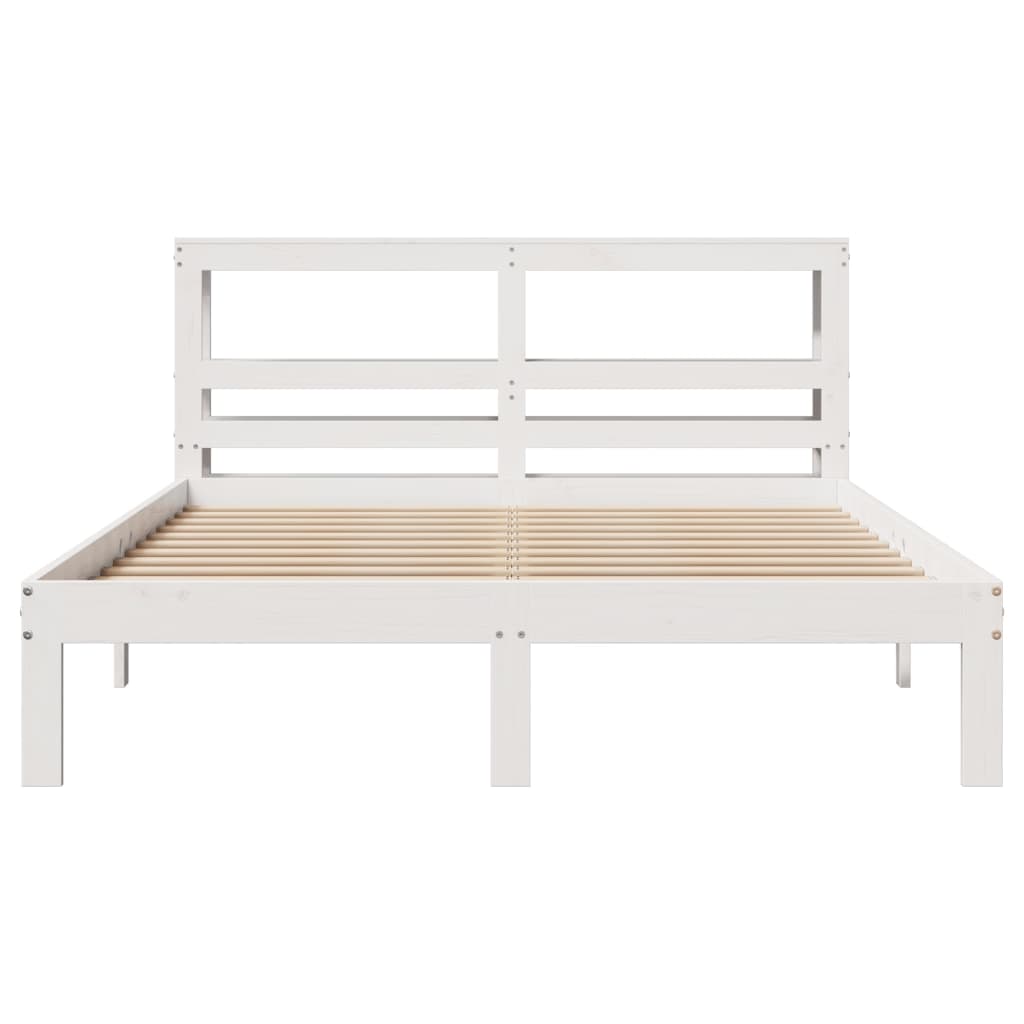Bed Frame with Headboard without Mattress White 120 cm 200 cm
