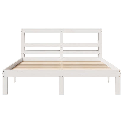 Bed Frame with Headboard without Mattress White 120 cm 200 cm