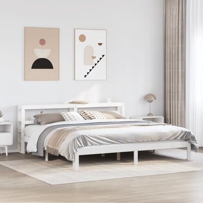 Bed Frame with Headboard without Mattress White 200 cm 200 cm