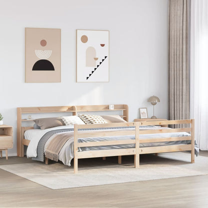 Bed Frame with Headboard without Mattress Brown 200 cm 200 cm