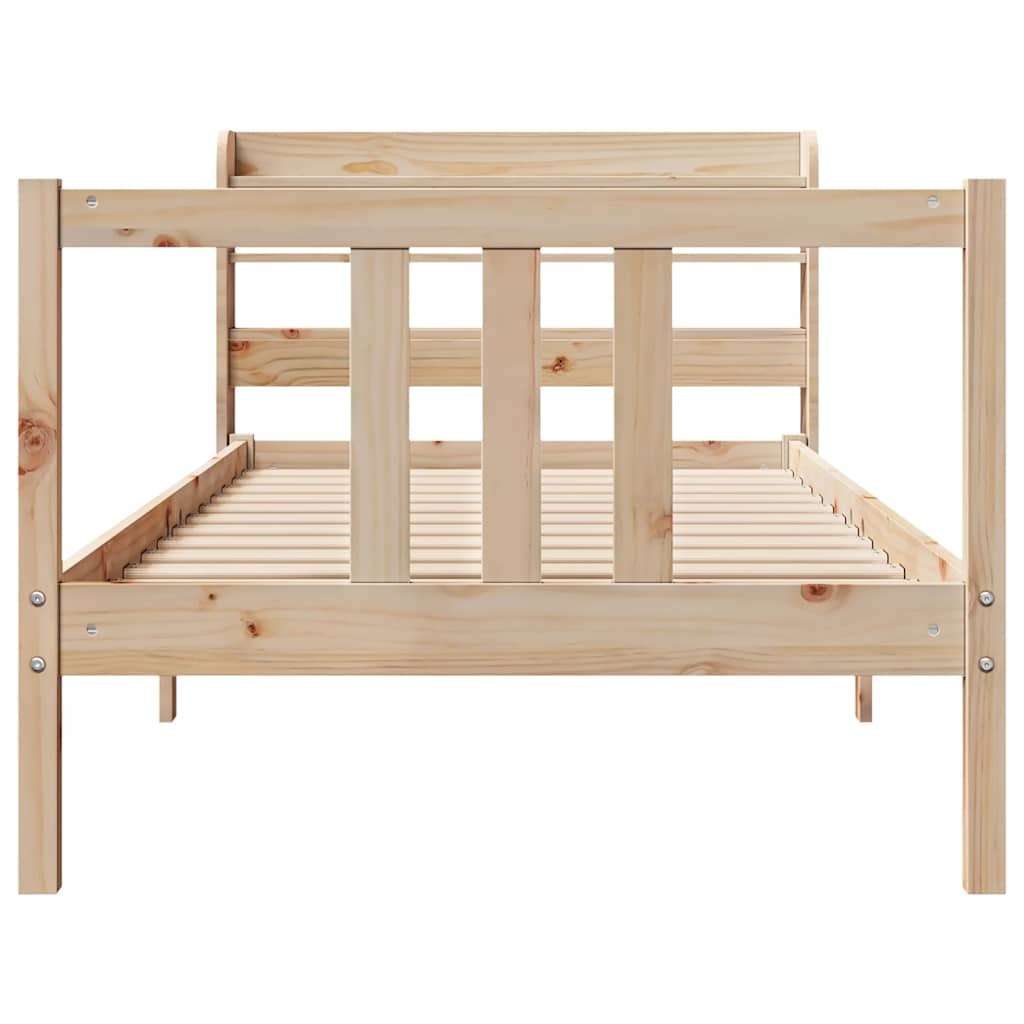 Bed Frame with Headboard without Mattress 75 cm 190 cm