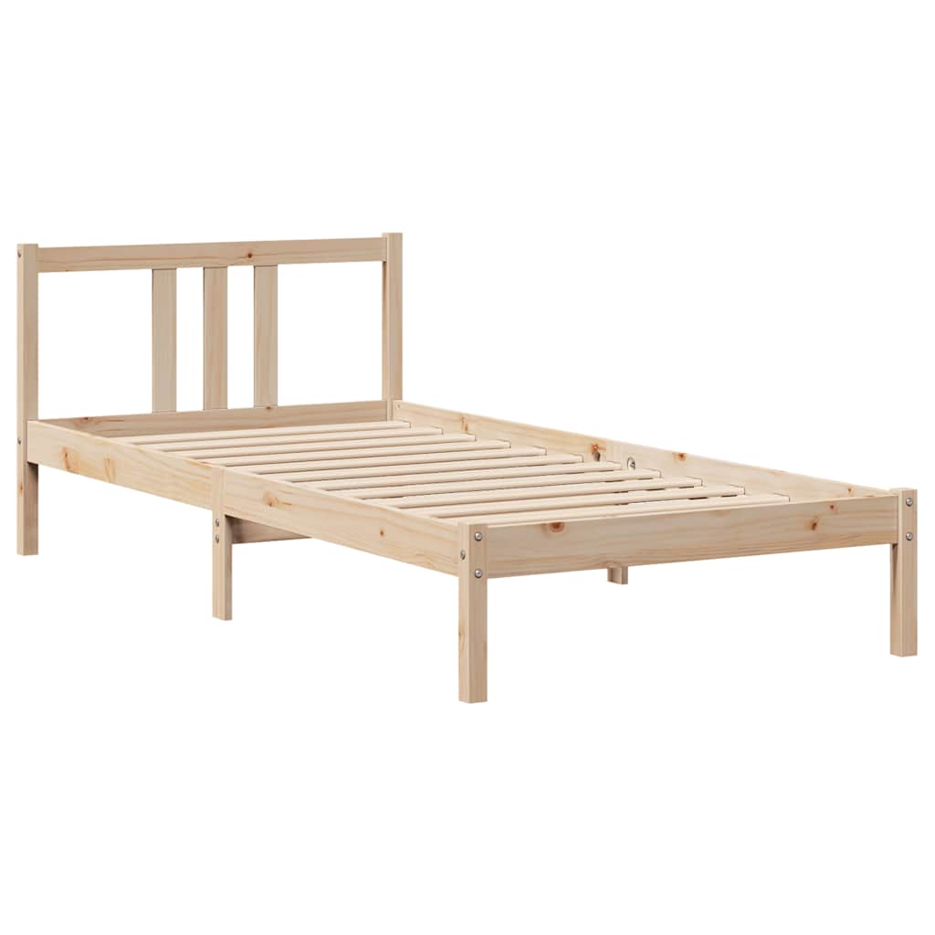 Bed Frame with Headboard without Mattress 75 cm 190 cm