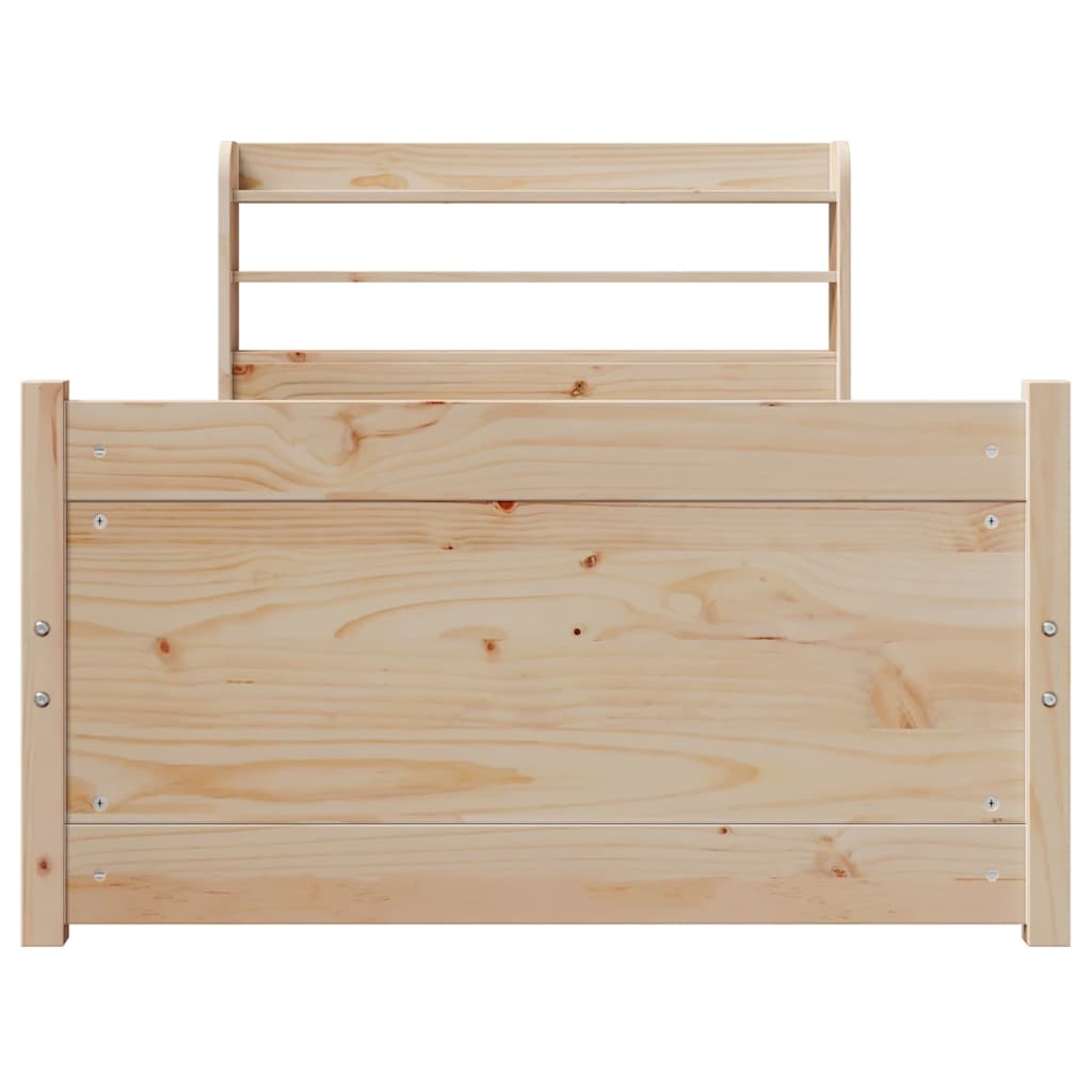 Bed Frame with Headboard without Mattress Brown 75 cm 190 cm