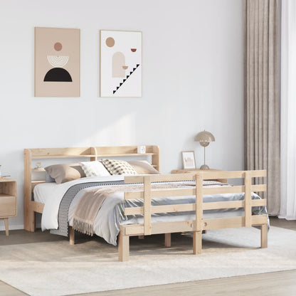 Bed Frame with Headboard without Mattress Brown 150 cm 200 cm
