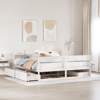 vidaXL Bed Frame without Mattress Solid Wood Pine Length 200 cm
