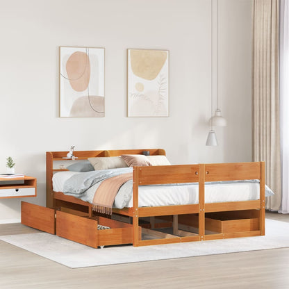 vidaXL Bed Frame without Mattress Solid Wood Pine Length 200 cm