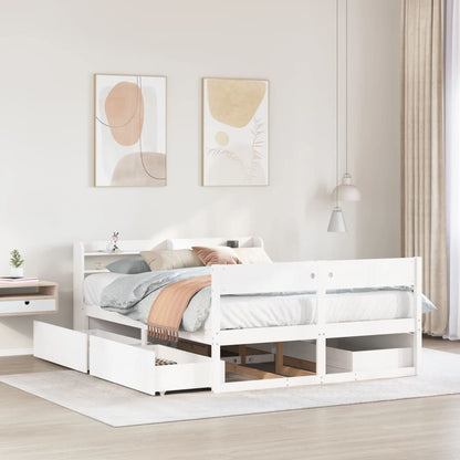 vidaXL Bed Frame without Mattress Solid Wood Pine Length 200 cm