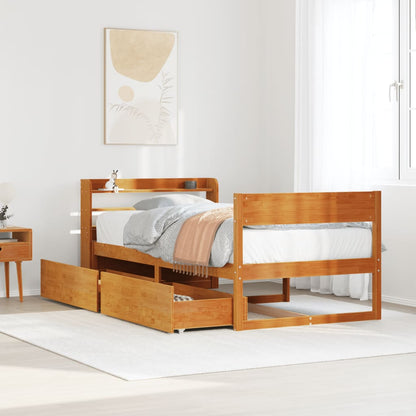 vidaXL Bed Frame without Mattress Solid Wood Pine Length 200 cm