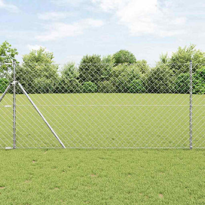 Chainlink Fence 25 x 0.4 m PVC-Coated Steel mesh Size 60 x 60 mm mesh Ground Fix Galvanised steel 1 m