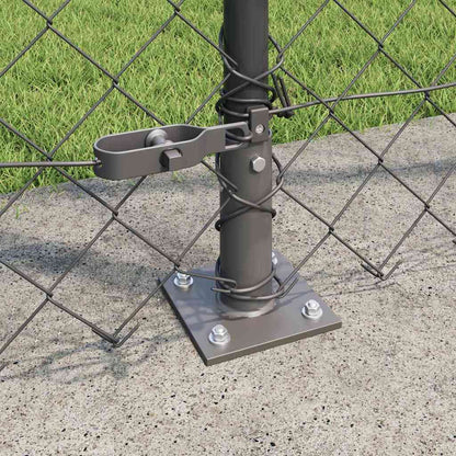 Chainlink Fence with Concrete Base 25 x 0.4 m PVC-Coated Steel mesh Size 60 x 60 mm mesh Concrete Base Fix Grey 1.4 m