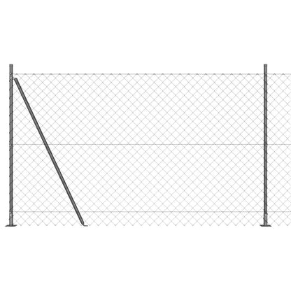 Chainlink Fence with Concrete Base 25 x 0.4 m PVC-Coated Steel mesh Size 60 x 60 mm mesh Concrete Base Fix Grey 1.4 m