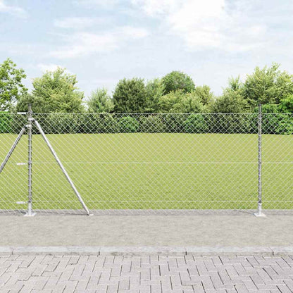 Chainlink Fence with Concrete Base 25 x 0.4 m PVC-Coated Steel mesh Size 60 x 60 mm mesh Concrete Base Fix Galvanised steel 0.8 m