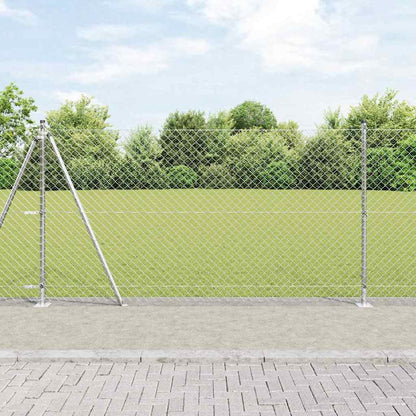 Chainlink Fence with Concrete Base 25 x 0.4 m PVC-Coated Steel mesh Size 60 x 60 mm mesh Concrete Base Fix Galvanised steel 1.2 m