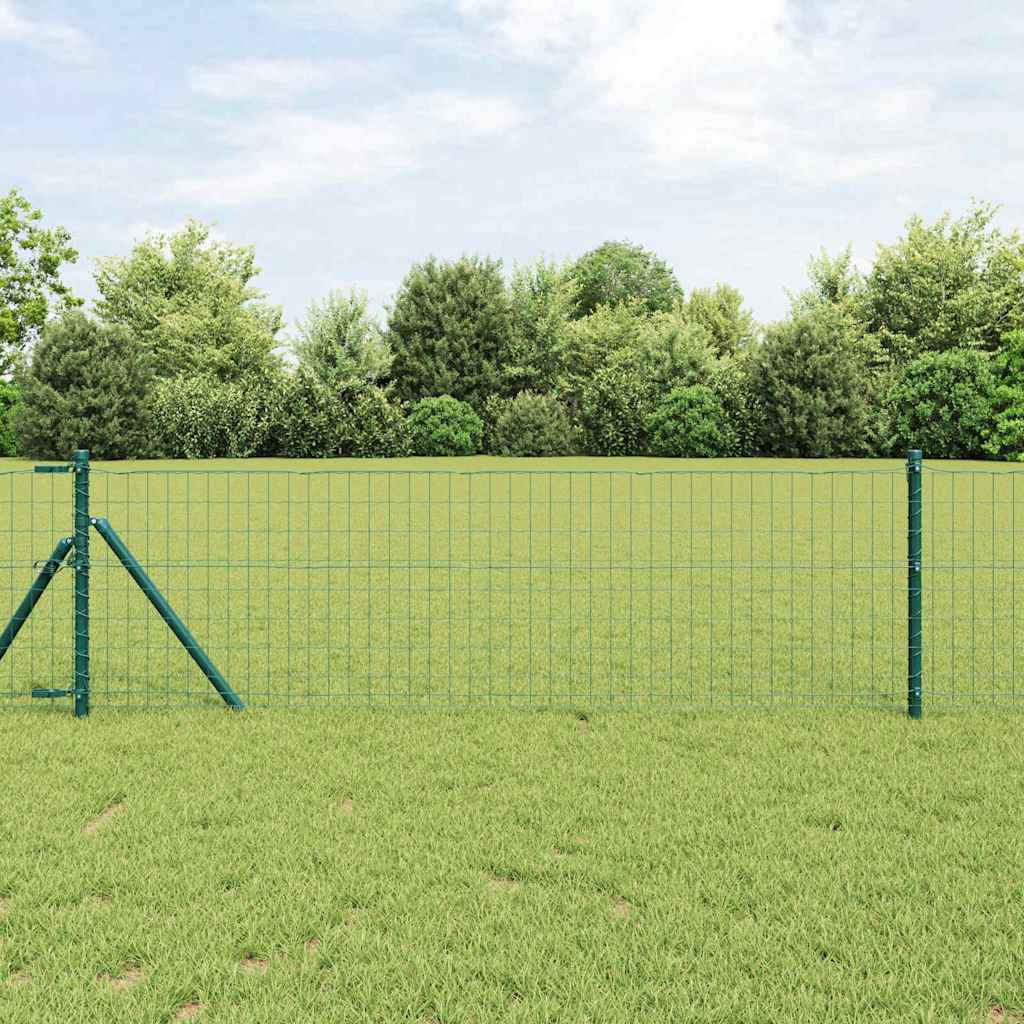 Euro Fence 25 x 0.6 m PVC-Coated Steel Mesh Ground Fix Green 50 x 75 mm mesh