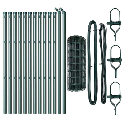 Euro Fence 25 x 0.6 m PVC-Coated Steel Mesh Ground Fix Green 50 x 75 mm mesh