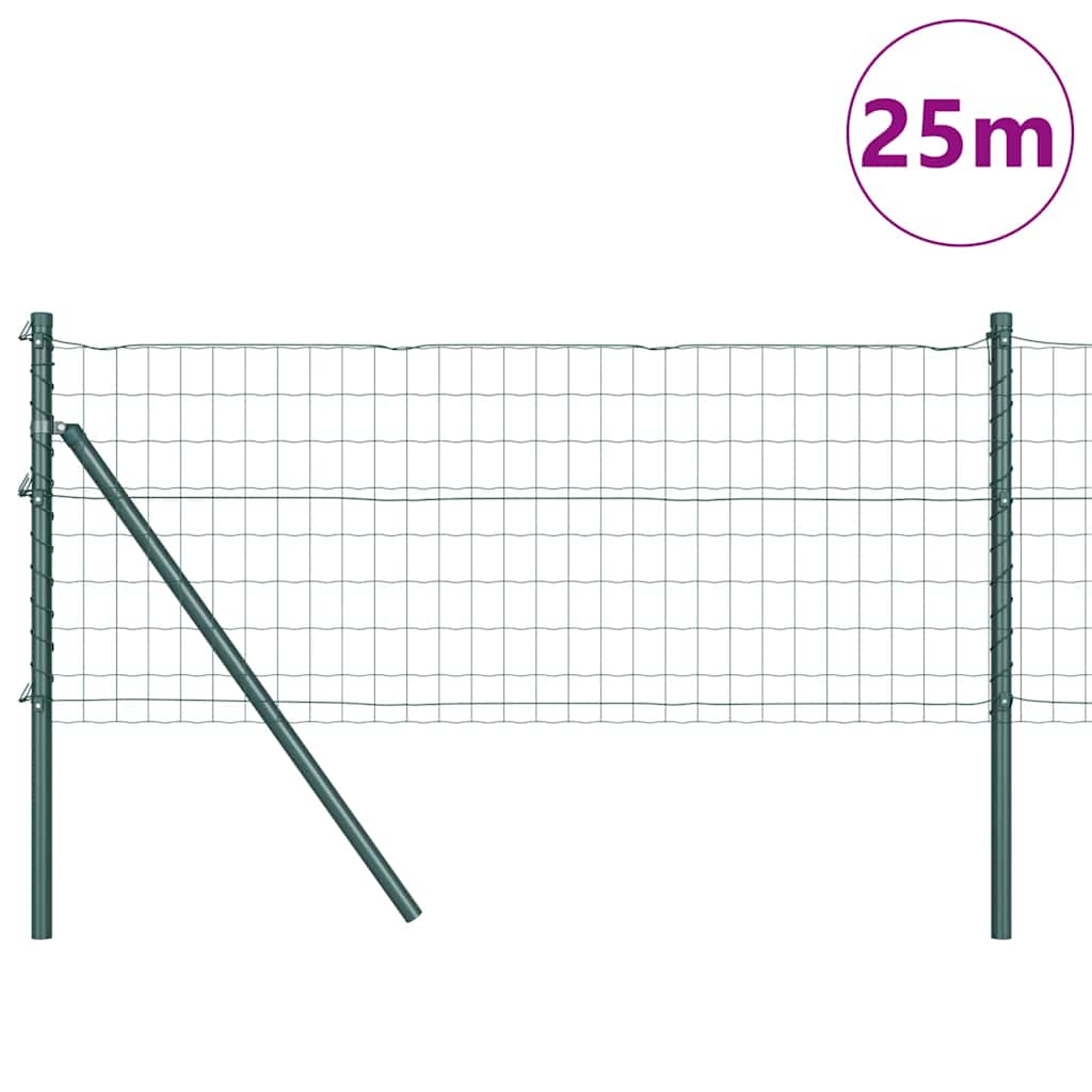 Euro Fence 25 x 0.6 m PVC-Coated Steel Mesh Ground Fix Green 50 x 75 mm mesh