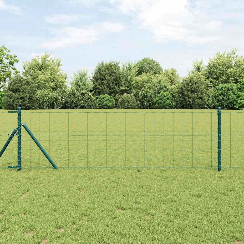 Euro Fence 25 x 0.6 m PVC-Coated Steel Mesh Ground Fix Green 100 x 100 mm mesh