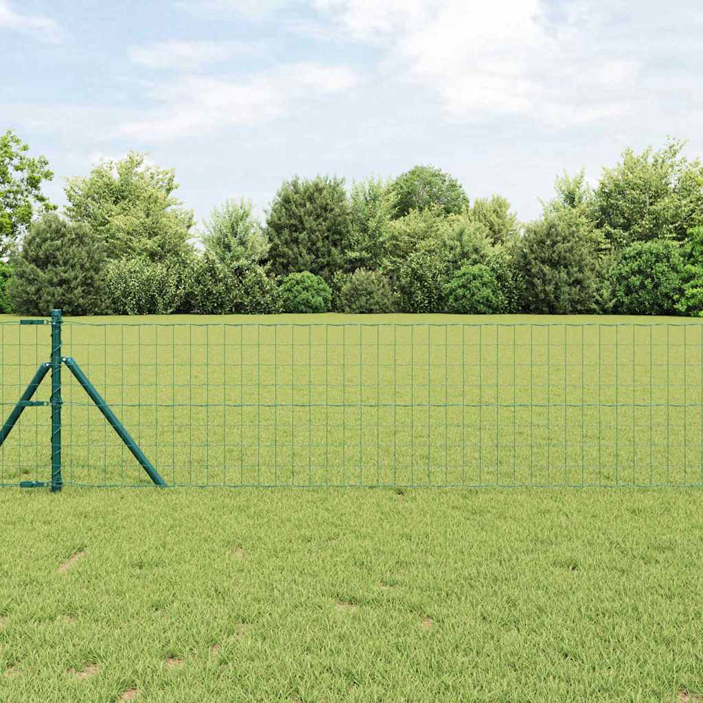 Euro Fence 25 x 0.6 m PVC-Coated Steel Mesh Ground Fix Green 76 x 64 mm mesh