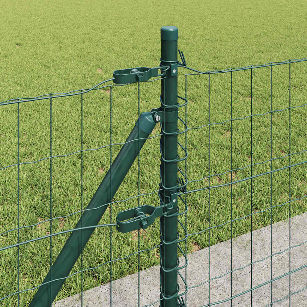 Euro Fence with Concrete Base 50 x 0.4 m PVC-Coated Steel Concrete Base Fix Green 0.4 m 50 x 100 mm mesh