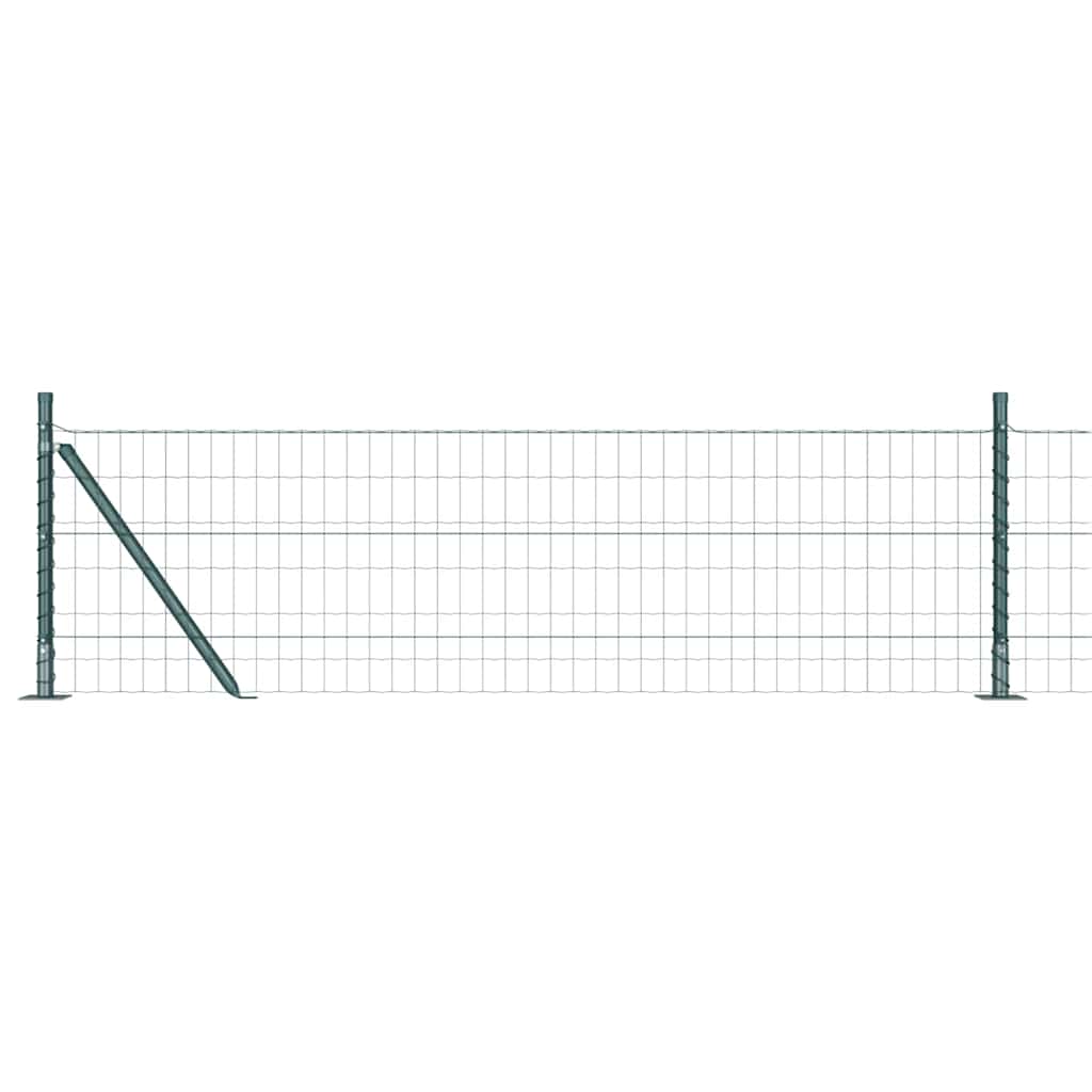 Euro Fence with Concrete Base 50 x 0.4 m PVC-Coated Steel Concrete Base Fix Green 0.4 m 50 x 100 mm mesh