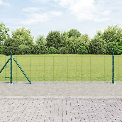 Euro Fence with Concrete Base 50 x 0.4 m PVC-Coated Steel Concrete Base Fix Green 0.4 m 100 x 100 mm mesh
