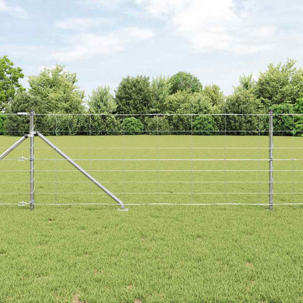 Welded Wire Fence with Spikes Galvanised Steel Spike Anchor Fix Length 100 m 0.8 m 30 cm (8 wires)