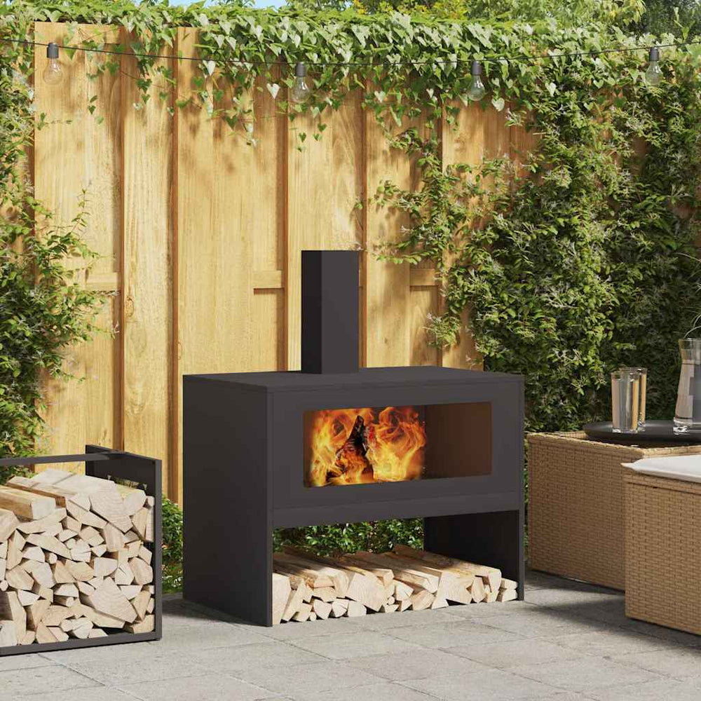 vidaXL Fire Pit Rusty Weathering Steel