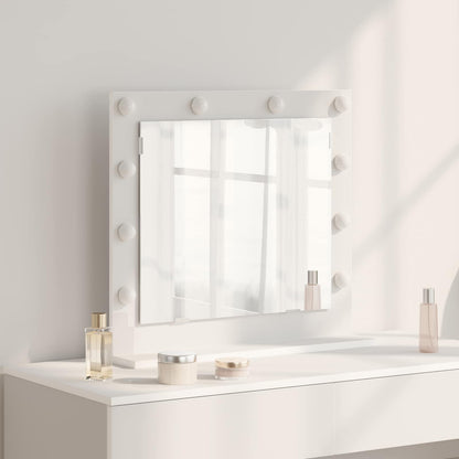 Vanity Mirror 60 x 55 x 18 cm Rectangular White