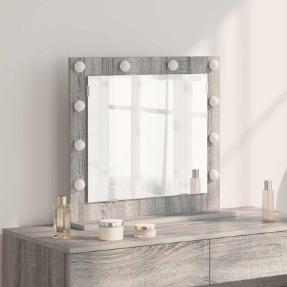 Vanity Mirror 60 x 55 x 18 cm Rectangular Grey sonoma