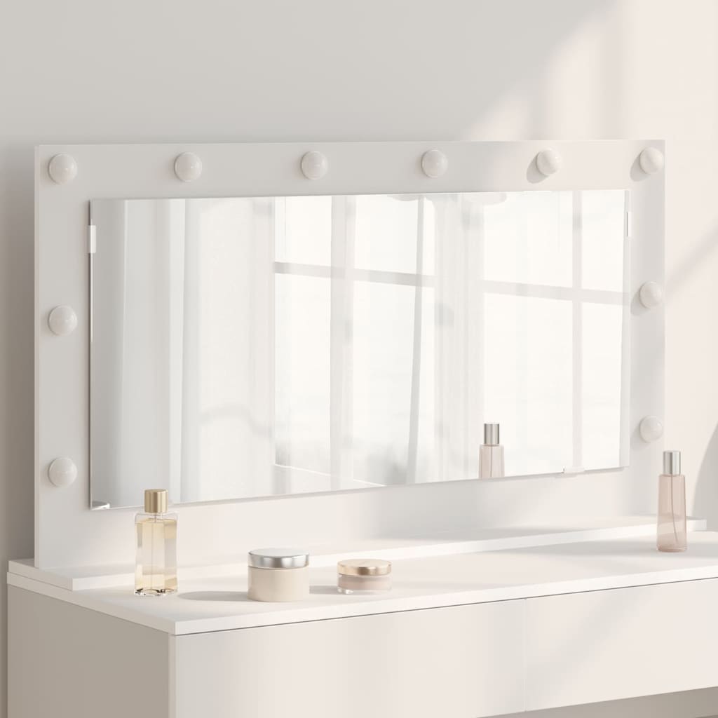 Vanity Mirror 100 x 55 x 18 cm Rectangular White