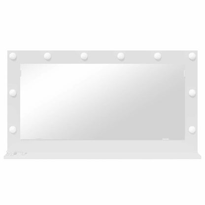 Vanity Mirror 100 x 55 x 18 cm Rectangular White