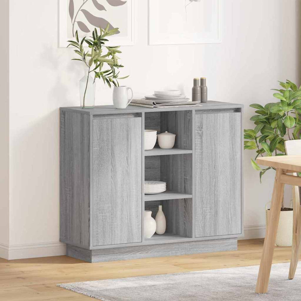 vidaXL LED Sideboard 90 x 32 x 75 cm Engineered Wood