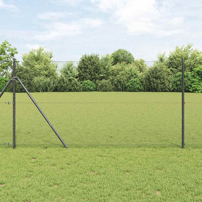 Hexagonal Fence Ground Fix 25 x 0.4 m PVC-Coated Steel mesh Size 13 mm mesh Grey 1 m