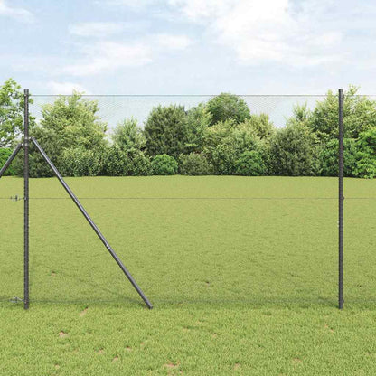 Hexagonal Fence Ground Fix 25 x 0.4 m PVC-Coated Steel mesh Size 13 mm mesh Grey 1.6 m