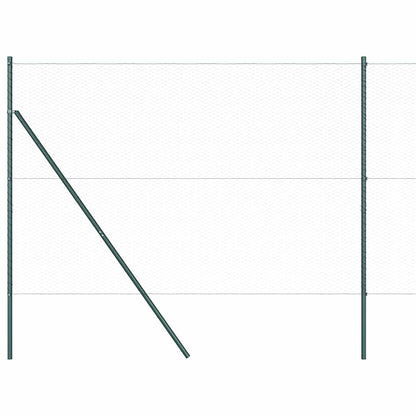 vidaXL Hexagonal Fence Ground Fix 100 x 1.6 m PVC-Coated Steel Grey 2