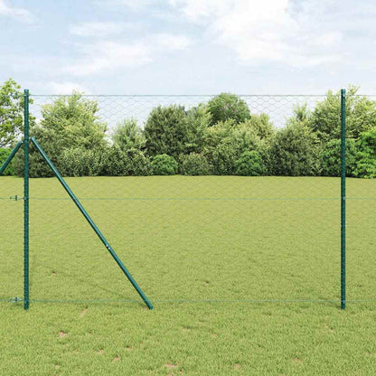 vidaXL Hexagonal Fence Ground Fix 100 x 1.6 m PVC-Coated Steel Grey 1