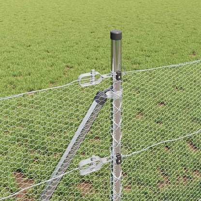 Hexagonal Fence Ground Fix 50 x 1 m Silver Galvanised Steel mesh Size 13 mm mesh 0.8 m