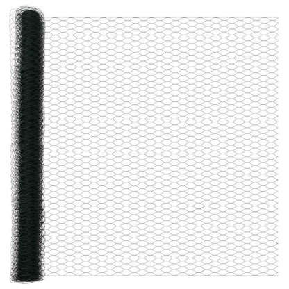 vidaXL Hexagonal Fence with Post 100 x 1.5 m PVC-Coated Steel Green 6