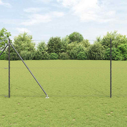 vidaXL Hexagonal Fence with Post 100 x 1.5 m PVC-Coated Steel Grey 1