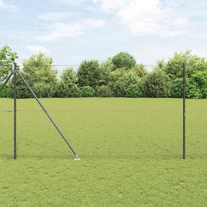 vidaXL Hexagonal Fence with Post 100 x 1.6 m PVC-Coated Steel Grey 1
