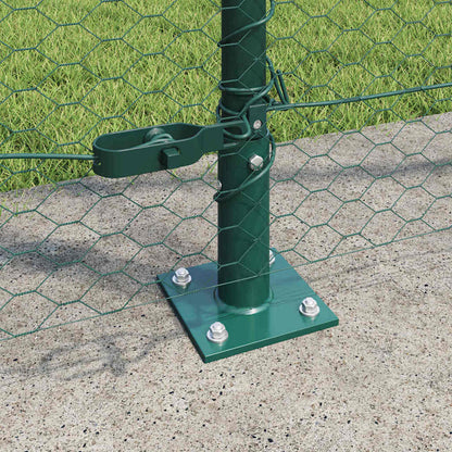 vidaXL Hexagonal Fence with Concrete Base 100 x 1.5 m PVC-Coated Steel 4