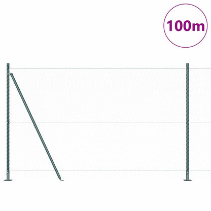 vidaXL Hexagonal Fence with Concrete Base 100 x 1.5 m PVC-Coated Steel 3