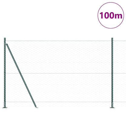 vidaXL Hexagonal Fence with Concrete Base 100 x 1.6 m PVC-Coated Steel 3