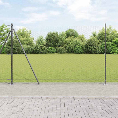 vidaXL Hexagonal Fence with Concrete Base 100 x 1.6 m PVC-Coated Steel 1