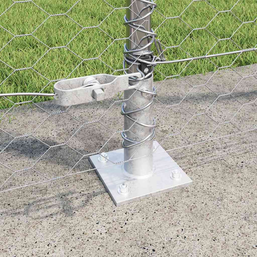 Hexagonal Fence with Concrete Base 100 x 1 m Galvanised Steel mesh Size 36 mm mesh 1.4 m