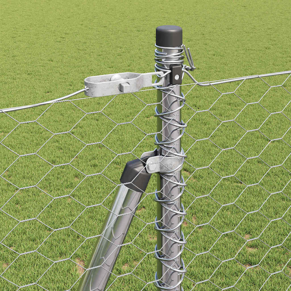 Hexagonal Fence with Concrete Base 100 x 1 m Galvanised Steel mesh Size 36 mm mesh 1.4 m