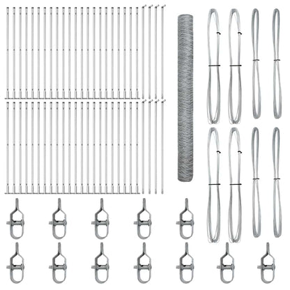 Hexagonal Fence with Concrete Base 100 x 1 m Galvanised Steel mesh Size 36 mm mesh 1.4 m