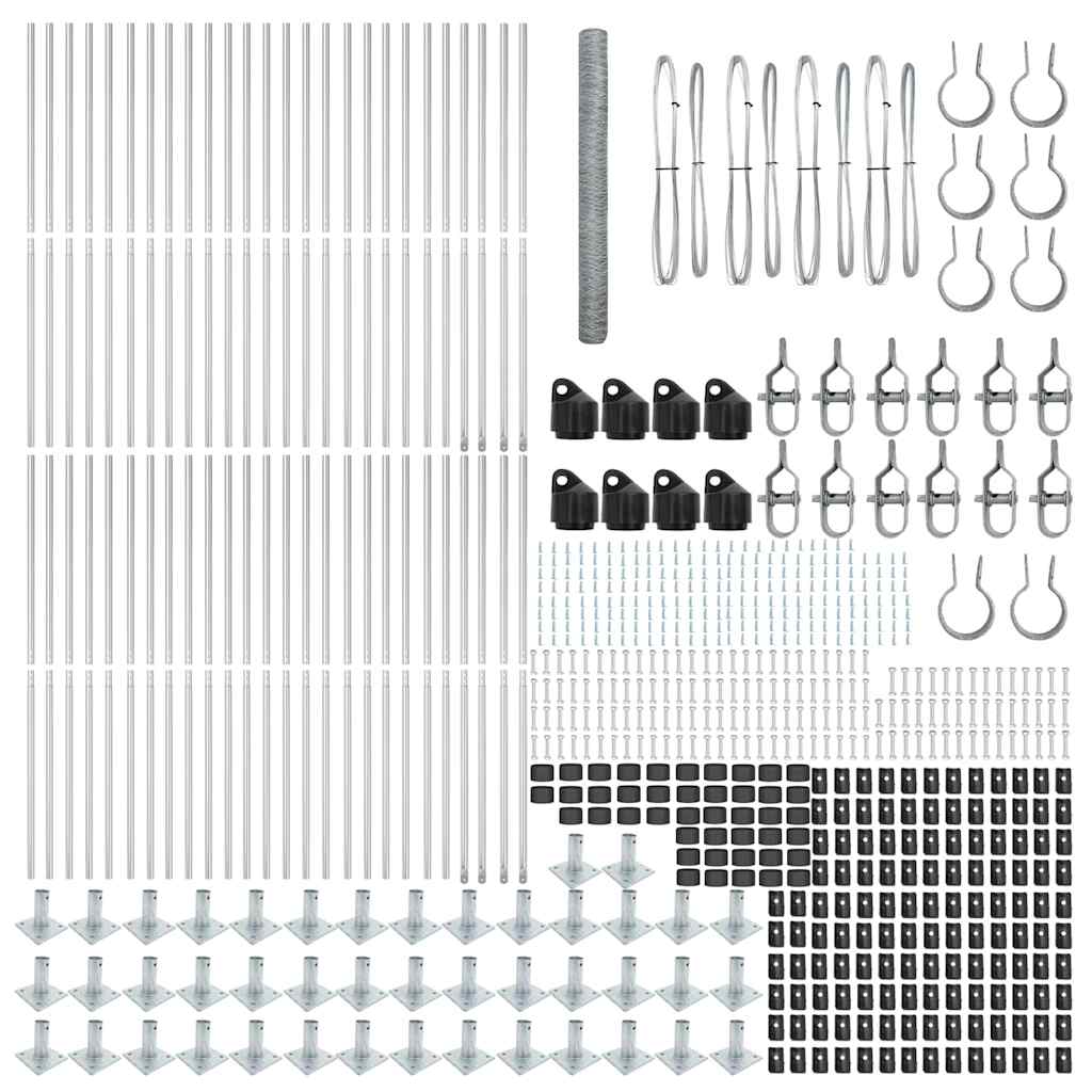 Hexagonal Fence with Concrete Base 100 x 1 m Galvanised Steel mesh Size 36 mm mesh 1.4 m