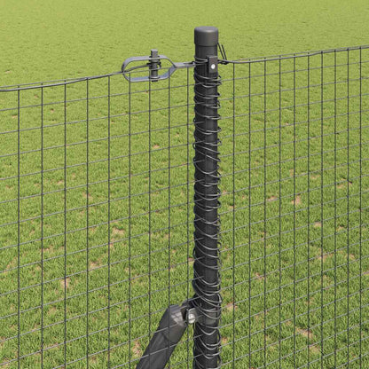 Welded Wire Fence Ground Fix 10 x 1 m PVC-Coated Steel Grey mesh Size 2.5 x 2.5 cm mesh 1.5 m