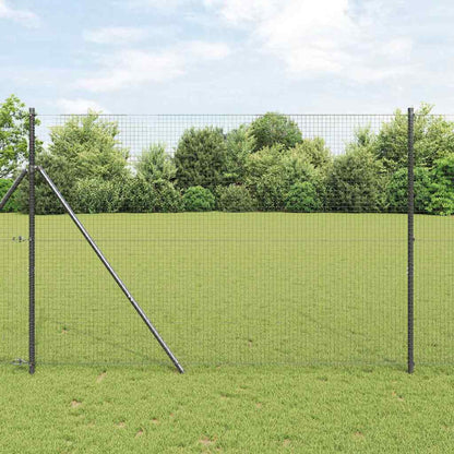 Welded Wire Fence Ground Fix 10 x 1 m PVC-Coated Steel Grey mesh Size 2.5 x 2.5 cm mesh 1.5 m
